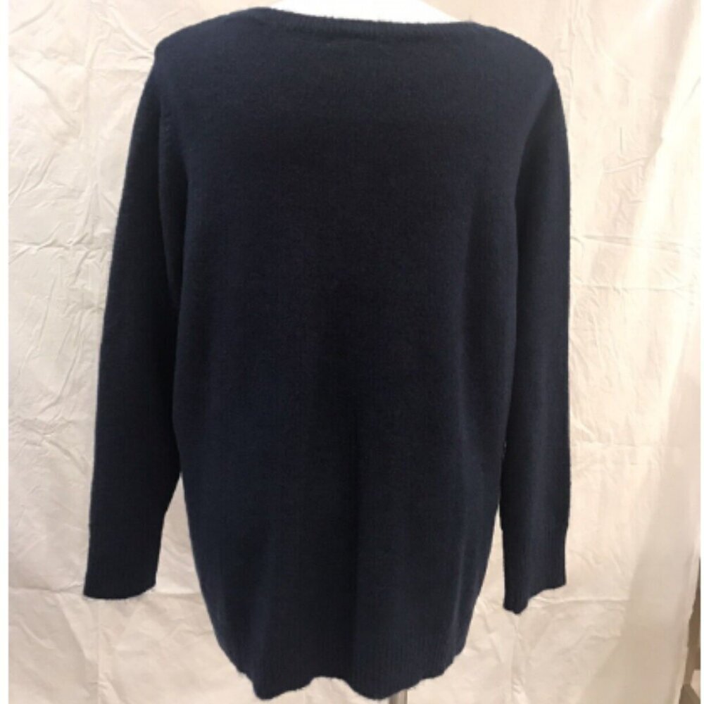 Retrology Navy Sweater with Sequin and Gem Accents - Picture 3 of 6